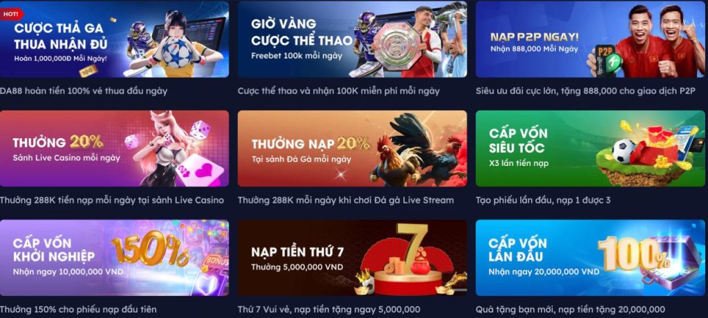 Giới thiệu các chương trình sự kiện khuyến mãi TAP88
